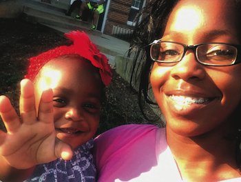 Trinette Barclift and her 1-year-old child (Courtesy photo)