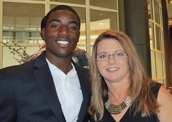 Top collegiate polo player Kareem Rosser and Arizona State Representative Kelly Townsend at the Phoenician on September 10, at the preview party for the Bentley Scottsdale Polo Championships. (Denise Meredith/Arizona Informant)