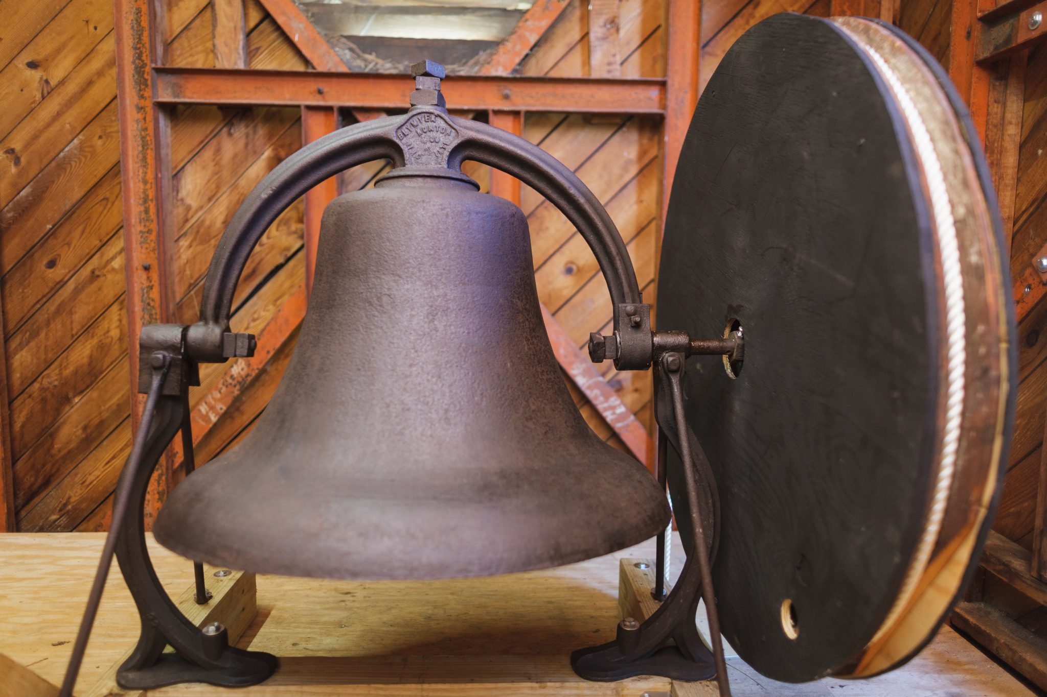 The restored First Baptist Church Freedom Bell. (Credit: Colonial Williamsburg)