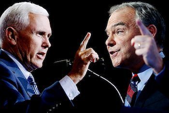 Republican Mike Pence and Democrat Tim Kaine face off in the lone scheduled vice presidential debate in Farmville, Virginia, on Oct. 4. /Courtesy photo