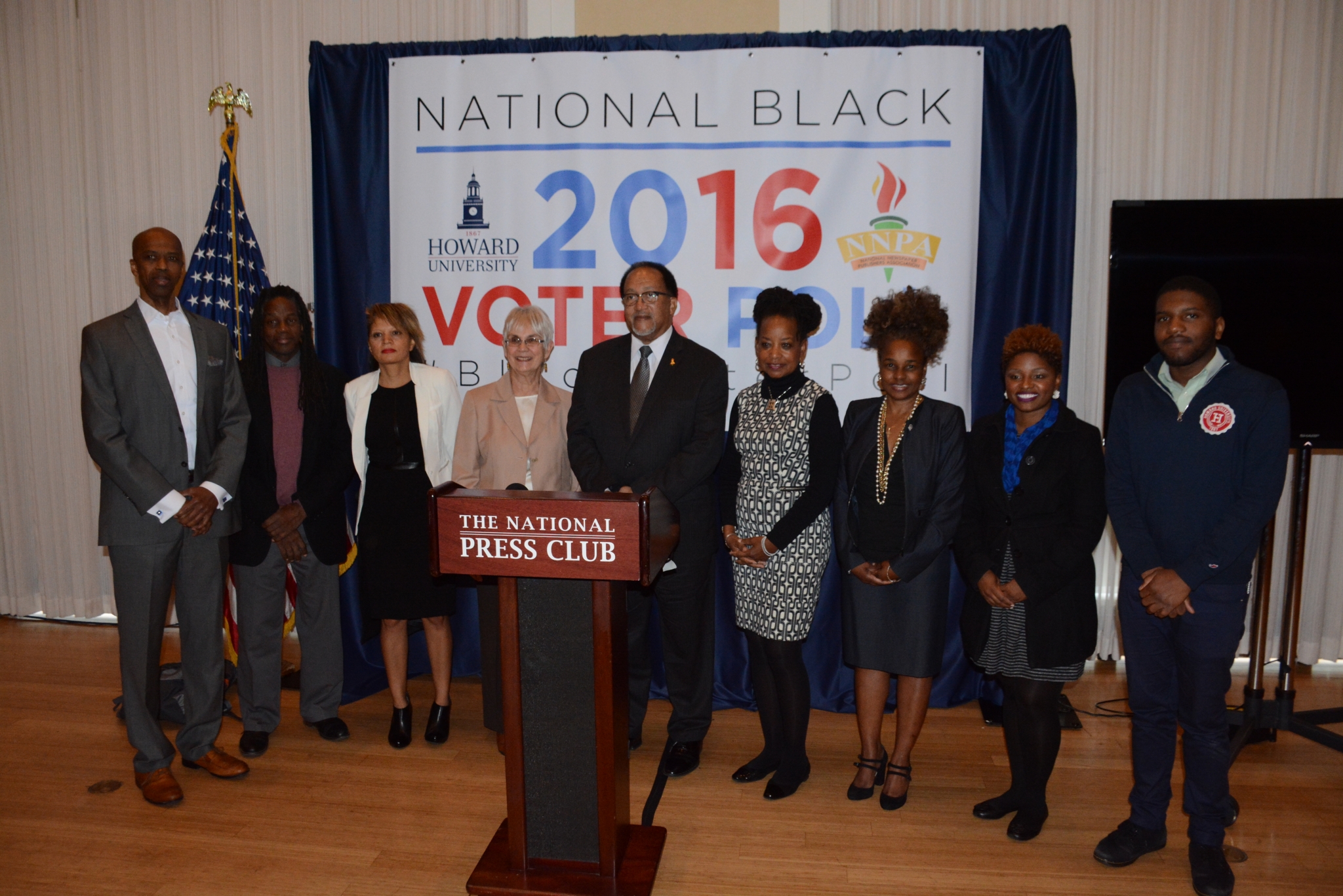 The National Newspaper Publishers Association and Howard University held a press conference to release the National Black Voter Poll at the National Press Club on Monday, Nov. 1 in Northwest. /Photo by Roy Lewis
