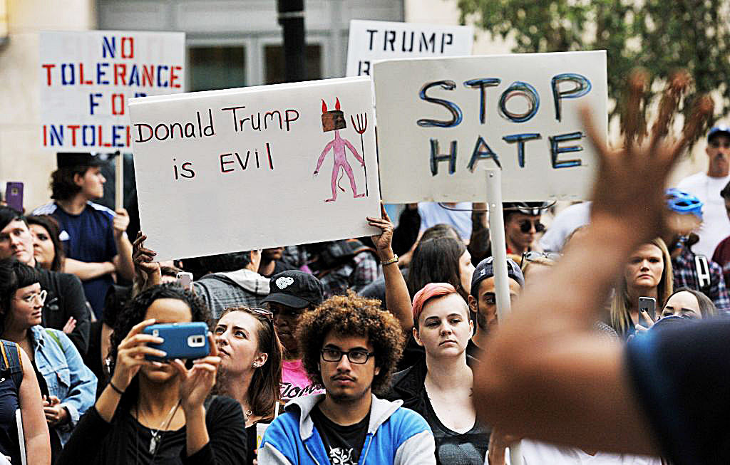 Protests continue against the election of Donald Trump, who now has appointed a reputed racist to a top White House post. /Courtesy photo