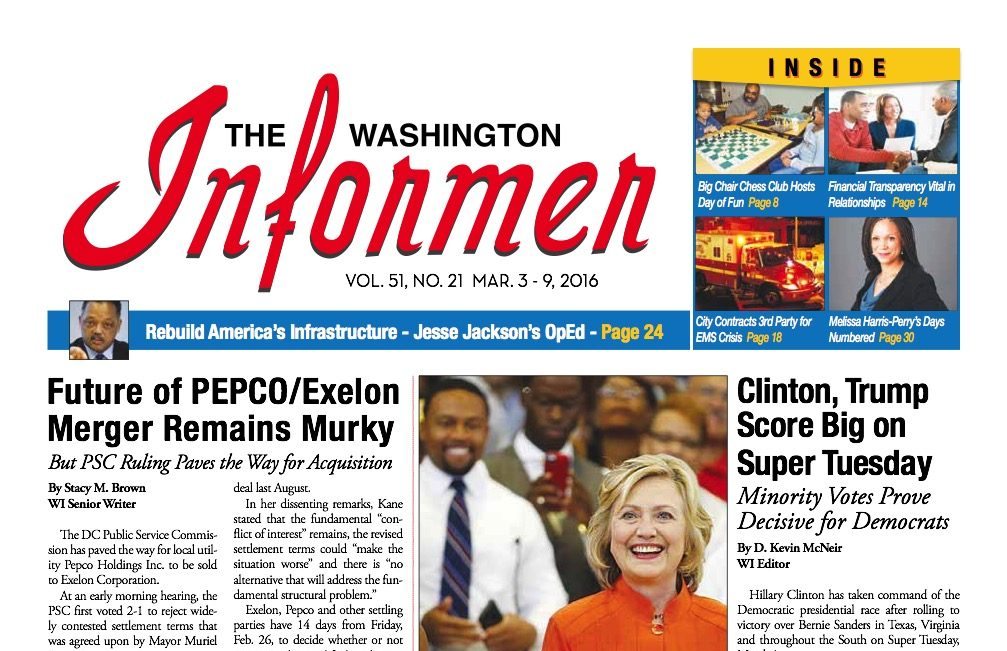 Washington Informer, March 3, 2016