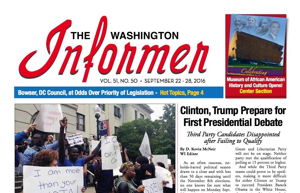 Washington Informer, September 22, 2016