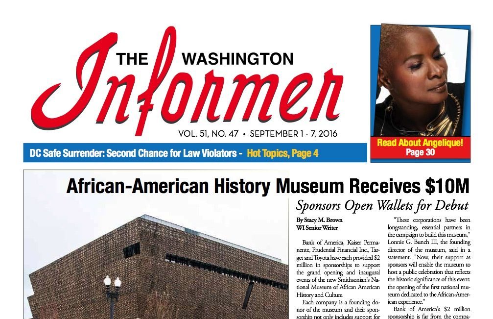 Washington Informer, September 1, 2016
