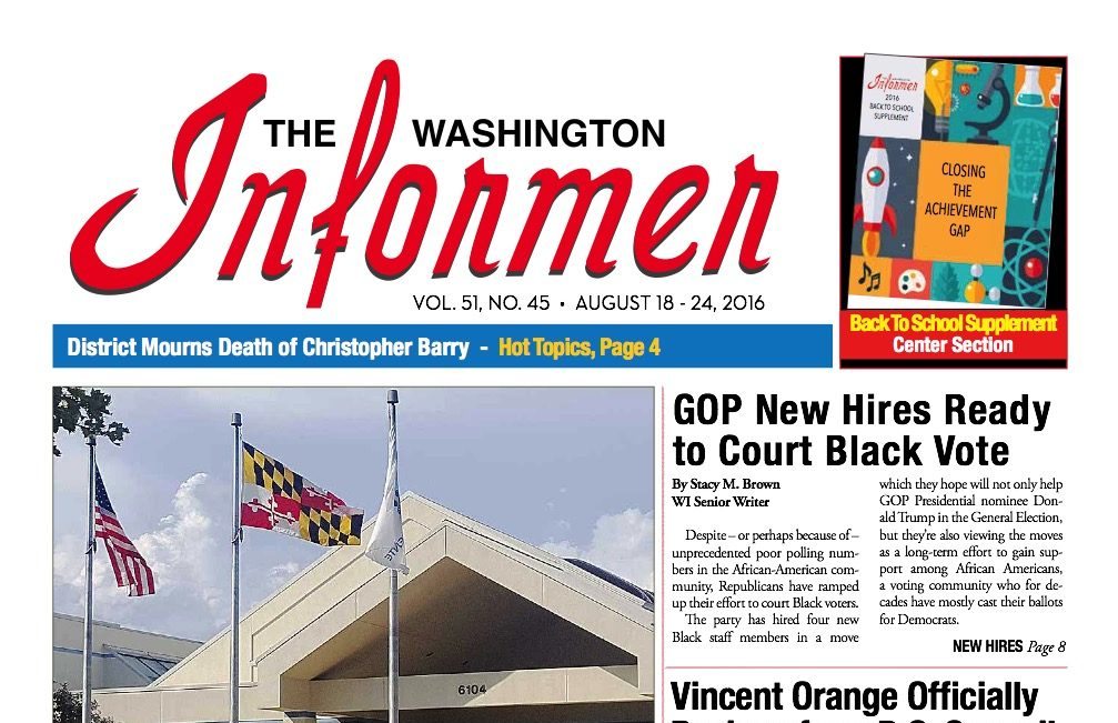 Washington Informer, August 18, 2016