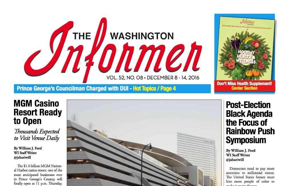 Washington Informer, December 8, 2016