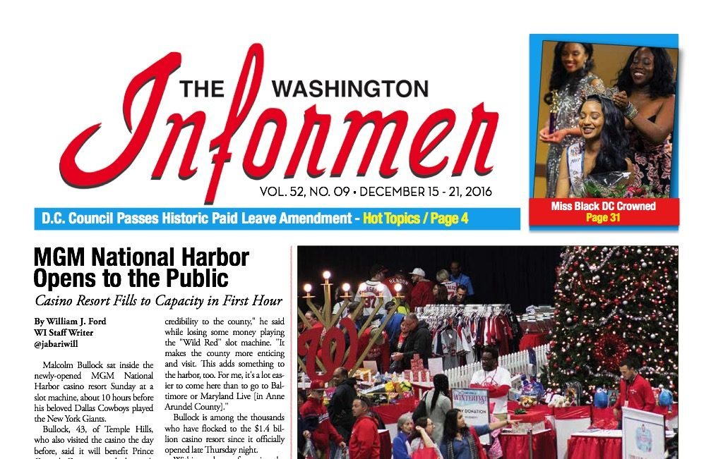 Washington Informer, December 15, 2016