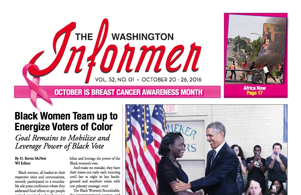 Washington Informer, October 20, 2016