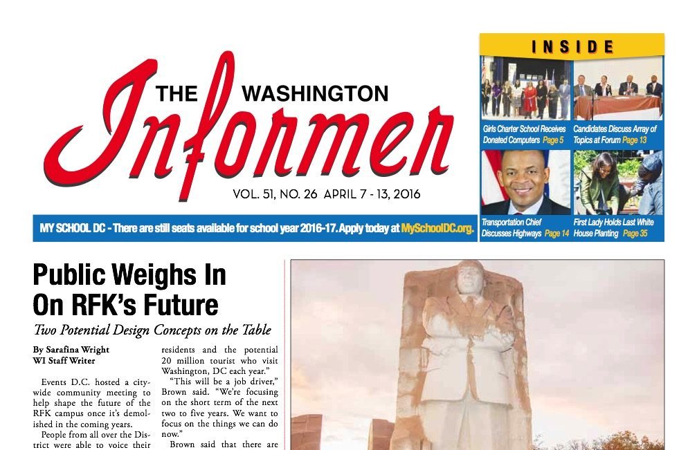 Washington Informer, April 7, 2016