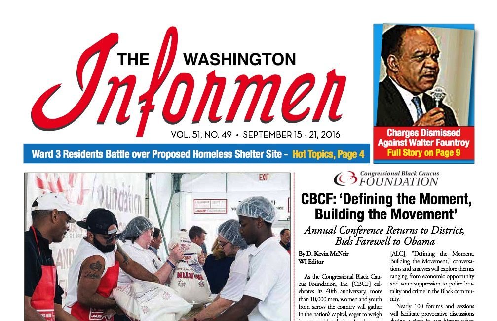Washington Informer, September 15, 2016