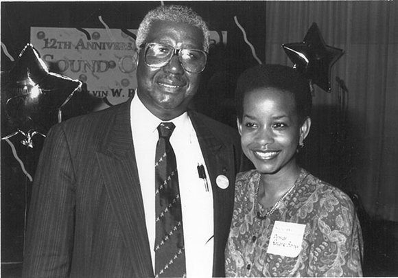 The late Calvin Rolark with his daughter Denise Rolark Barnes, publisher of The Washington Informer.
