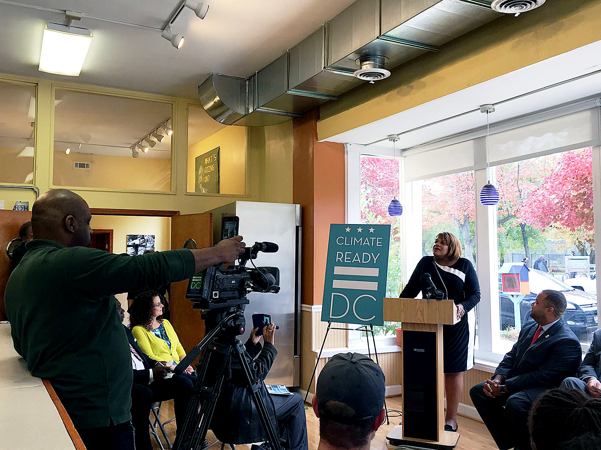Deputy Mayor for Greater Economic Opportunity Courtney Snowden speaks at a news conference to launch the city's Climate Ready DC plan on Tuesday, Nov. 15 at the Riverside Healthy Living Center in Northwest. /Courtesy of DOEE