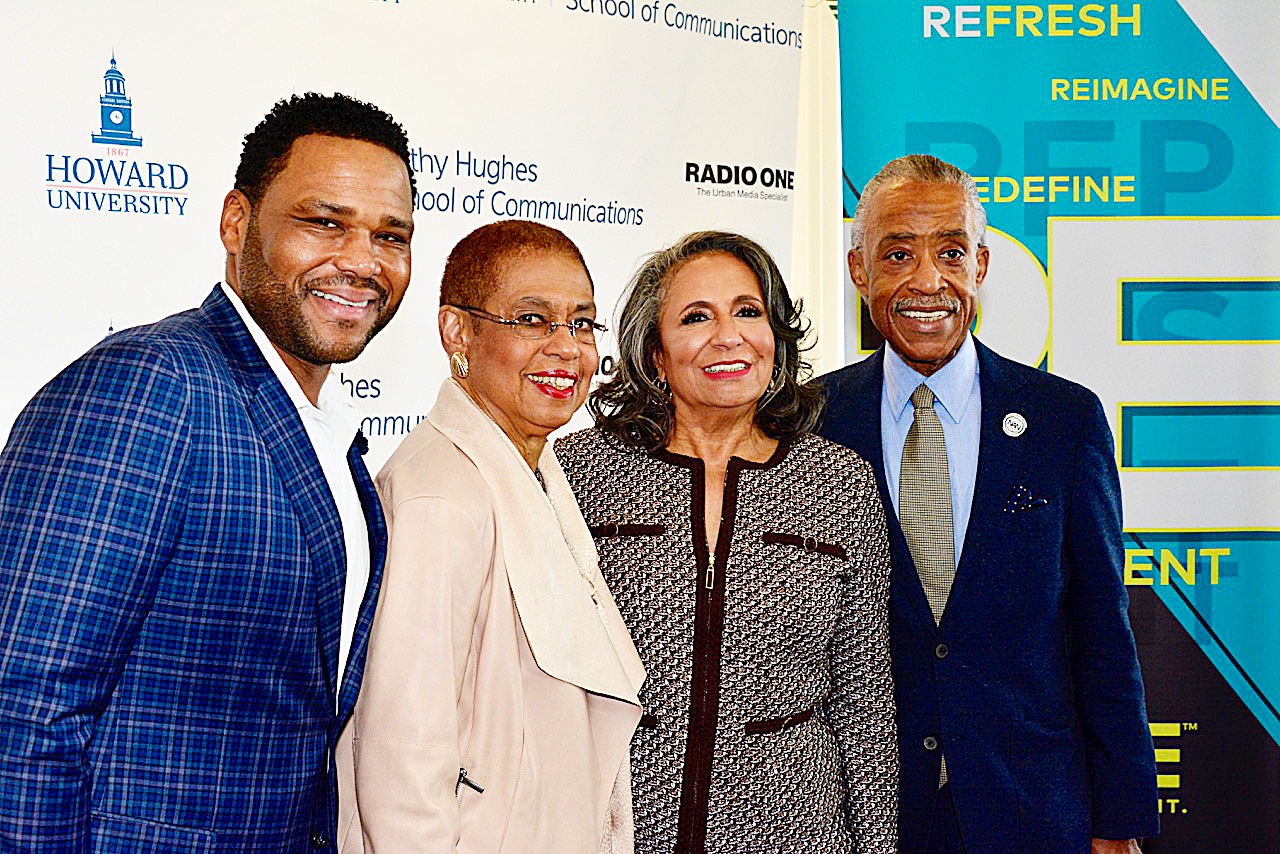 Cathy Hughes, founder and chair of Radio One and owner of 56 radio stations and the TV One Network, is honored by Howard University and the School of Communications with the renaming of the school to the Cathy Hughes School of Communications. /Photo by Ronald Gilbert Baker – Solid Image