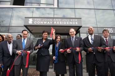 D.C. Mayor Muriel Bowser (third from left) participates in the Jan. 121 recent ribbon-cutting ceremony that signaled opening of the Conway Residence for homeless veterans. (Courtesy of dc.gov)