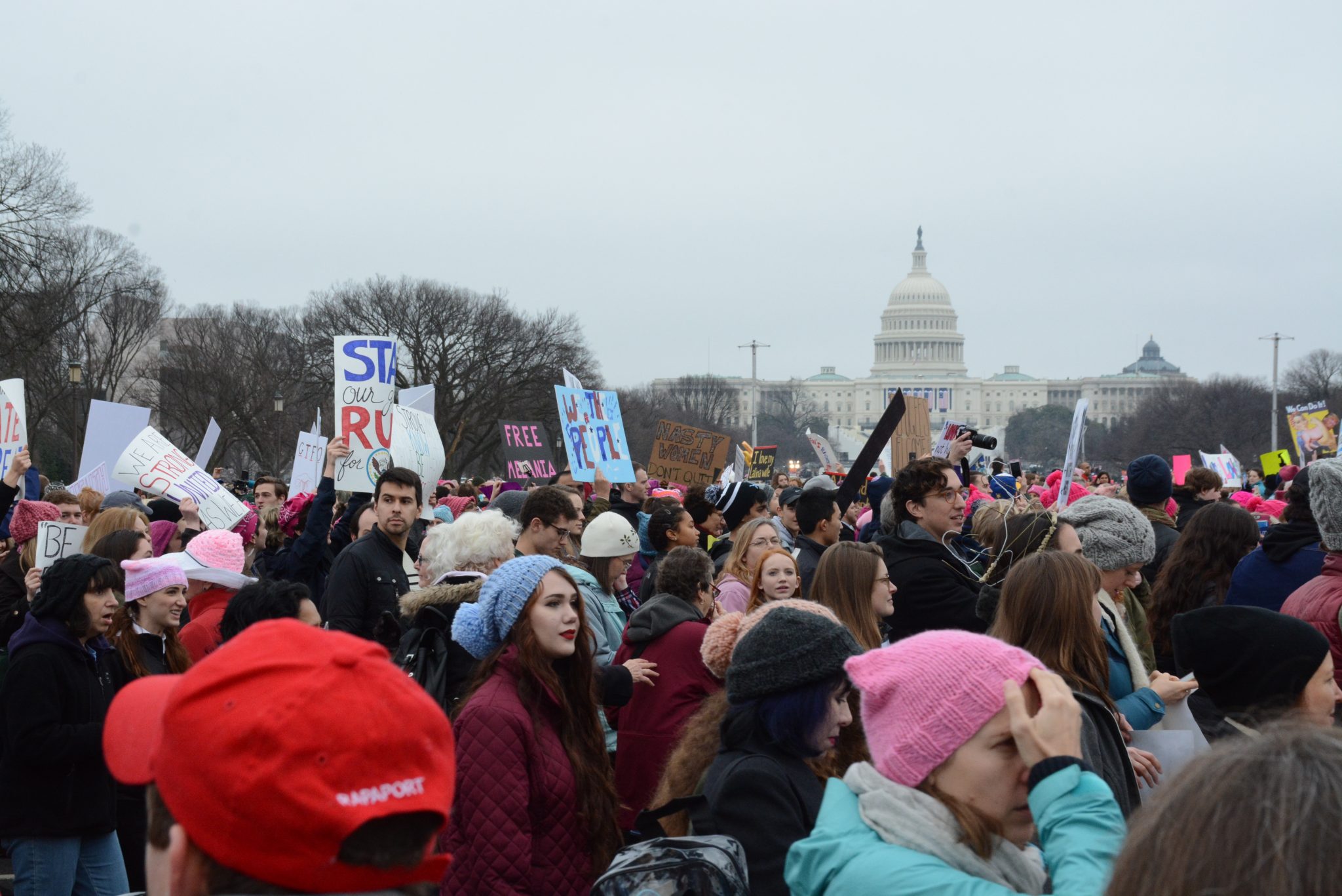 Women all over the world rang out a message demanding equality on Saturday, January 21, 2017. Over a million women showed up in Washington, D.C. /Photo by Roy Lewis