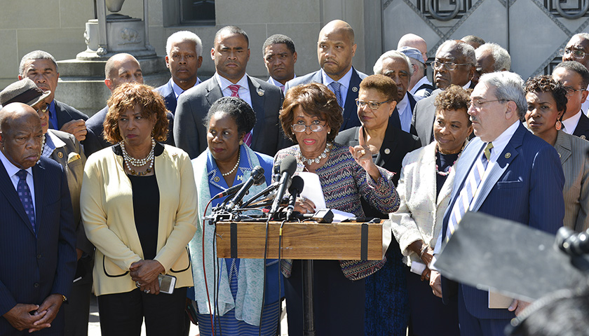More than 75 percent of the members of the Congressional Black Caucus have Black Chiefs of Staff. This photo was taken during a recent CBC press conference outside of the Department of Justice in Washington, D.C. (Freddie Allen/AMG/NNPA)