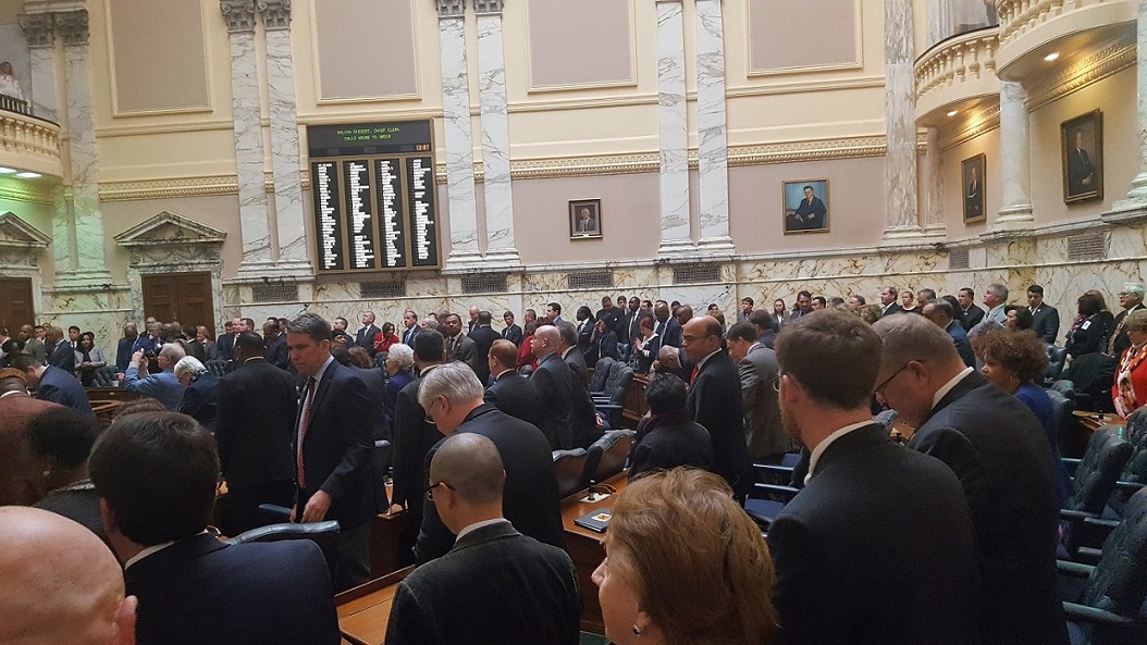 Maryland delegates convene in the State House in Annapolis on Jan. 10, the first day of the 90-day session of the General Assembly. (William J. Ford/The Washington Informer)