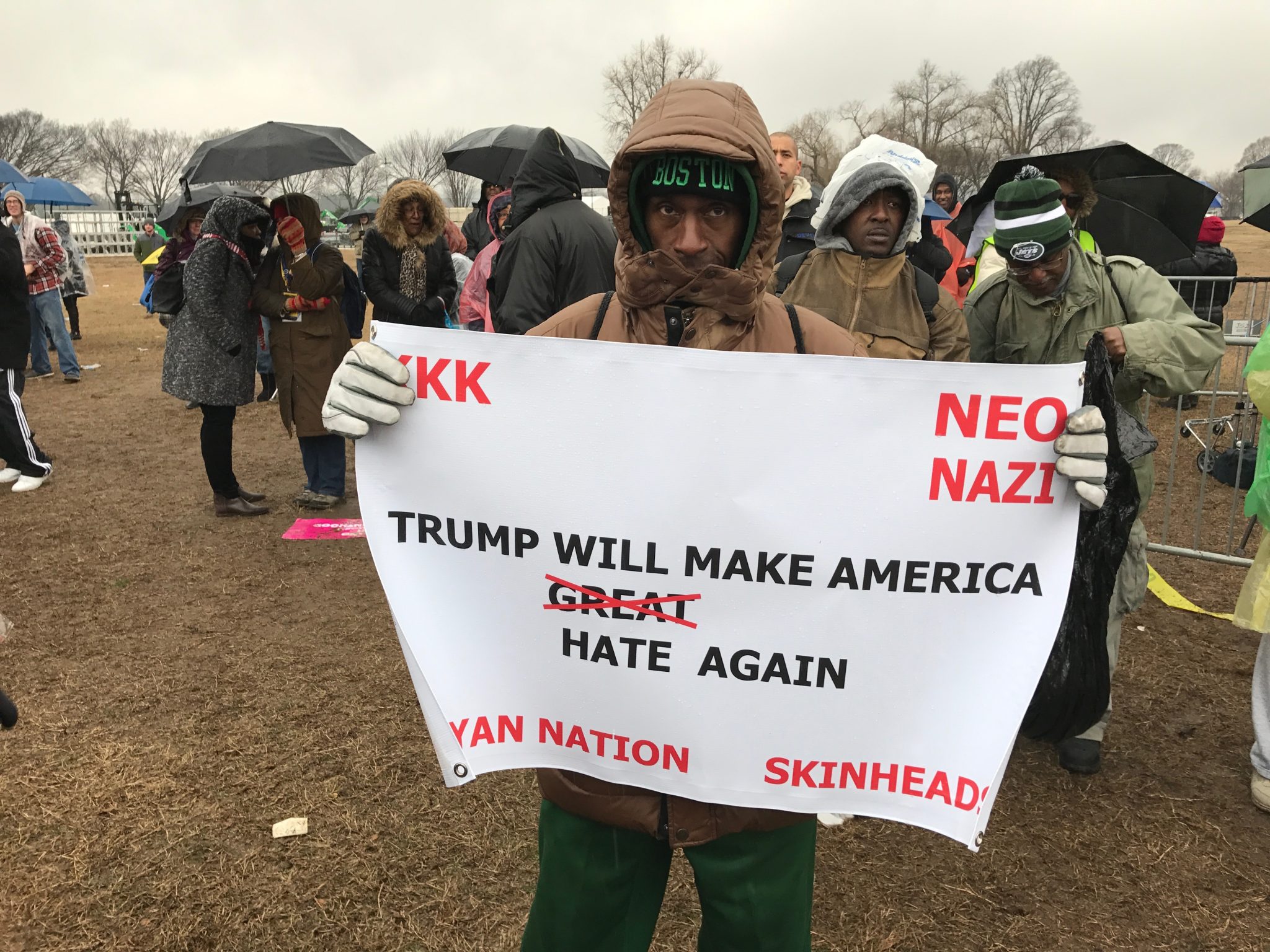 The National Action Network holds a march and rally in D.C. on Jan. 14, ahead of the impending Trump inauguration. (Hamil Harris/The Washington Informer)