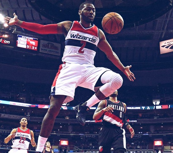 John Wall and the Washington Wizards cruised by the Portland Trail Blazers, 120-101, at Verizon Center in D.C. on Jan. 16 for their 12th straight home victory.