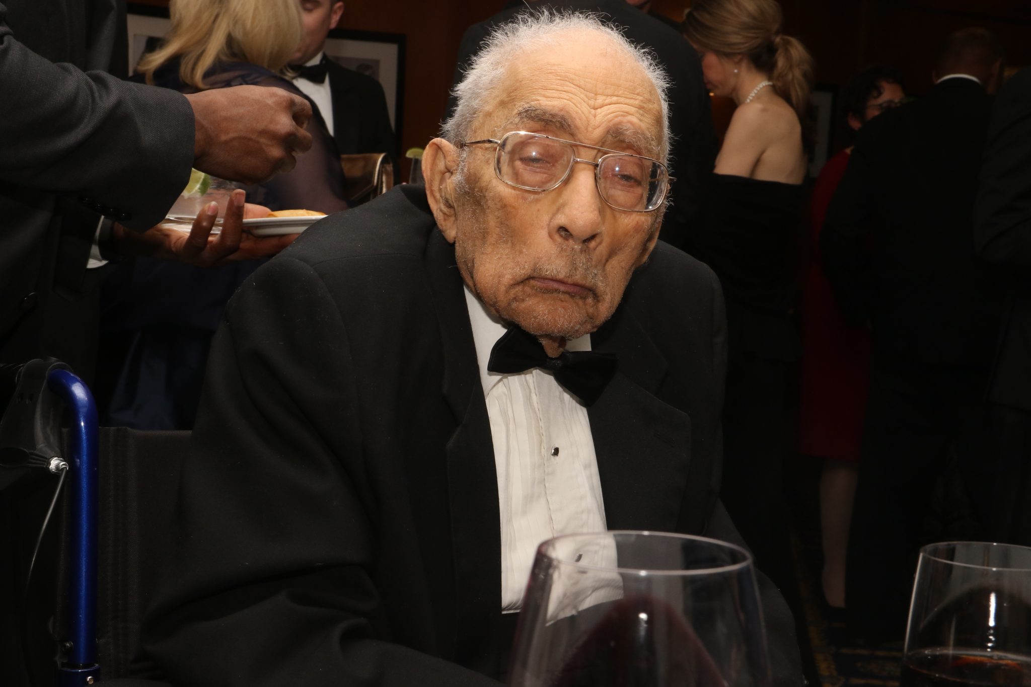 Award winning journalist, Simeon Booker, attends the inauguration gala of Jeffrey Ballou, 110th President of the National Press Club on Saturday, Jan. 14 at the National Press Club in Northwest. /Photo by Shevry Lassiter