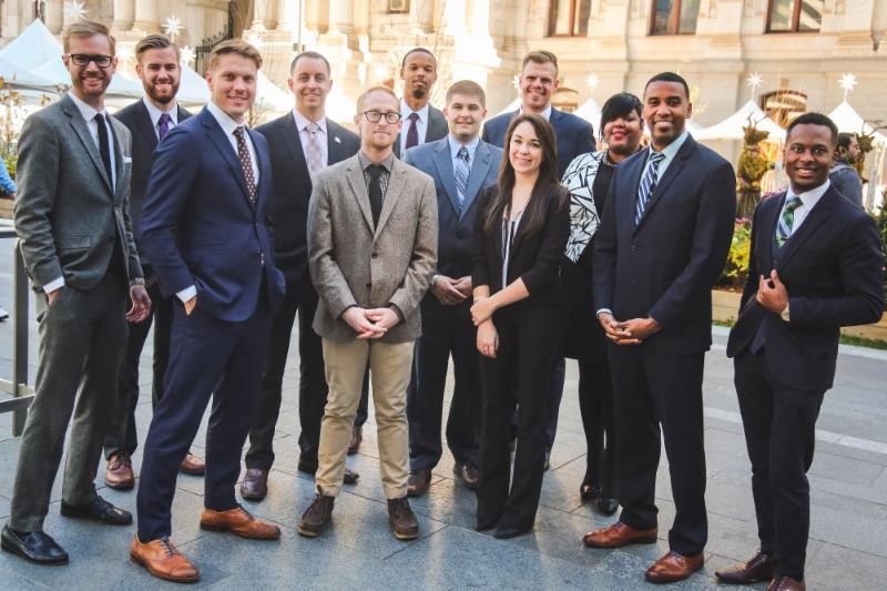 Staffers from Mayson-Dixon Strategic Consulting and Princeton Strategies pose following announcement of the companies' new partnership. (Courtesy of Mayson-Dixon Strategic Consulting)