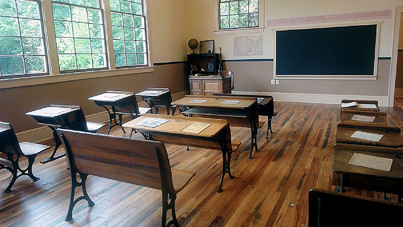 The inside of the Ridgeley Rosenwald School in Capitol Heights after renovations were completed in 2011 (Courtesy of Preservation Maryland)