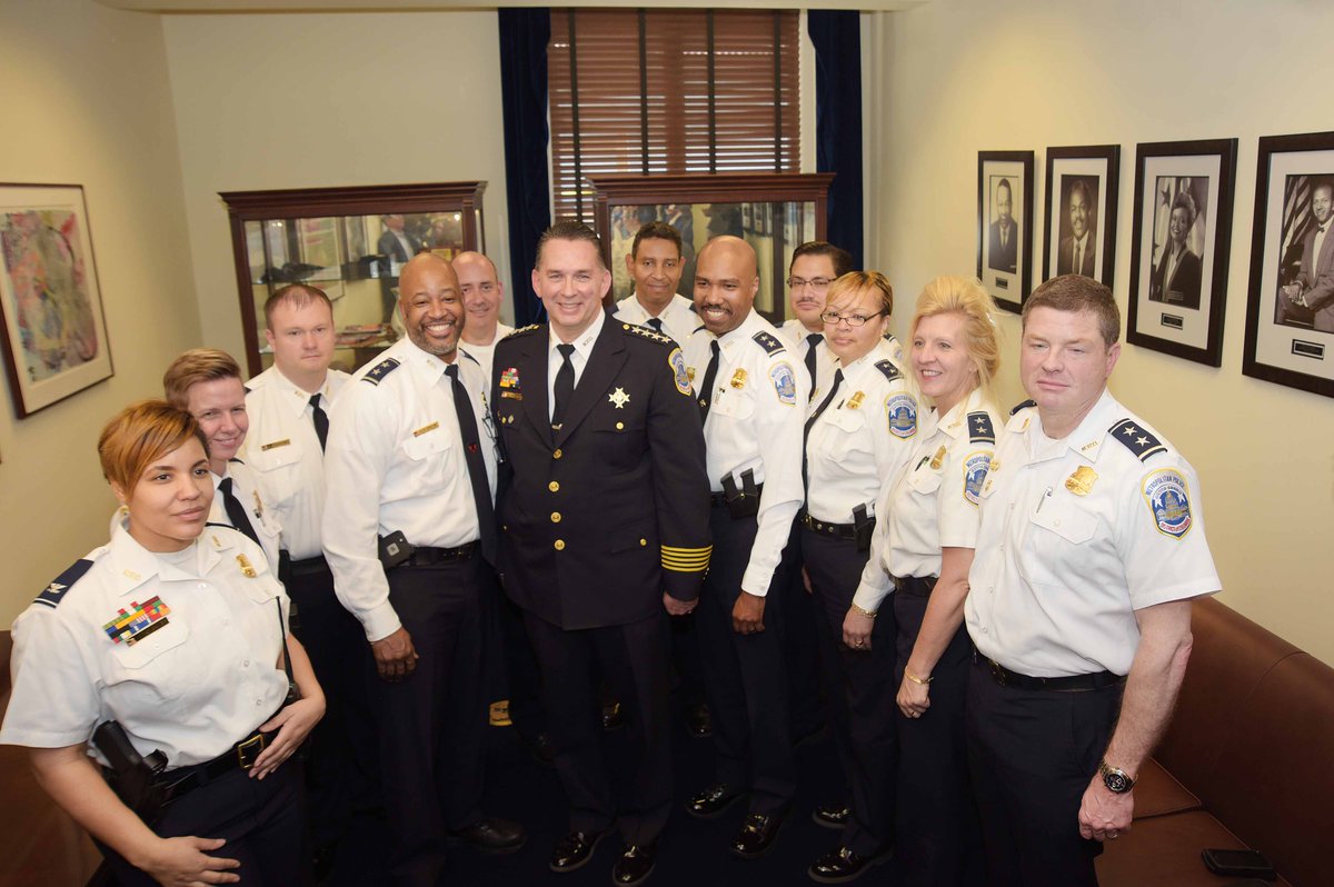 Peter Newsham (in blue) has been named chief of the Metropolitan Police Department. (Courtesy photo)