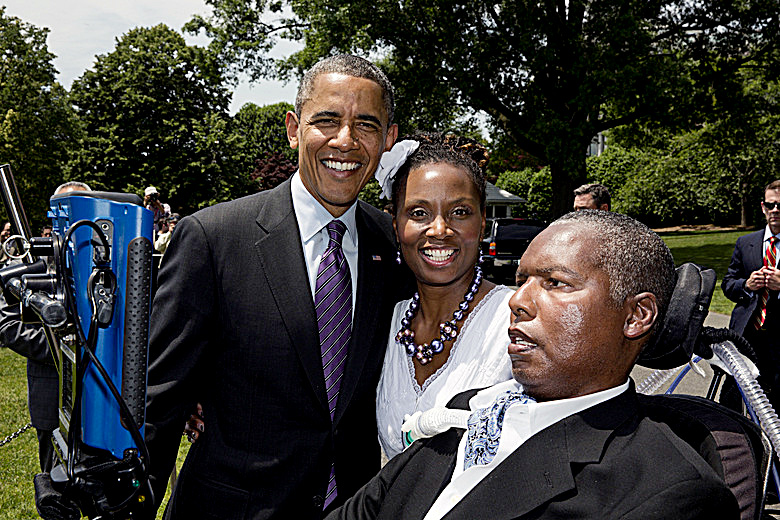 O.J. Brigance and wife Chandra with former President Barack Obama (Courtesy photo)