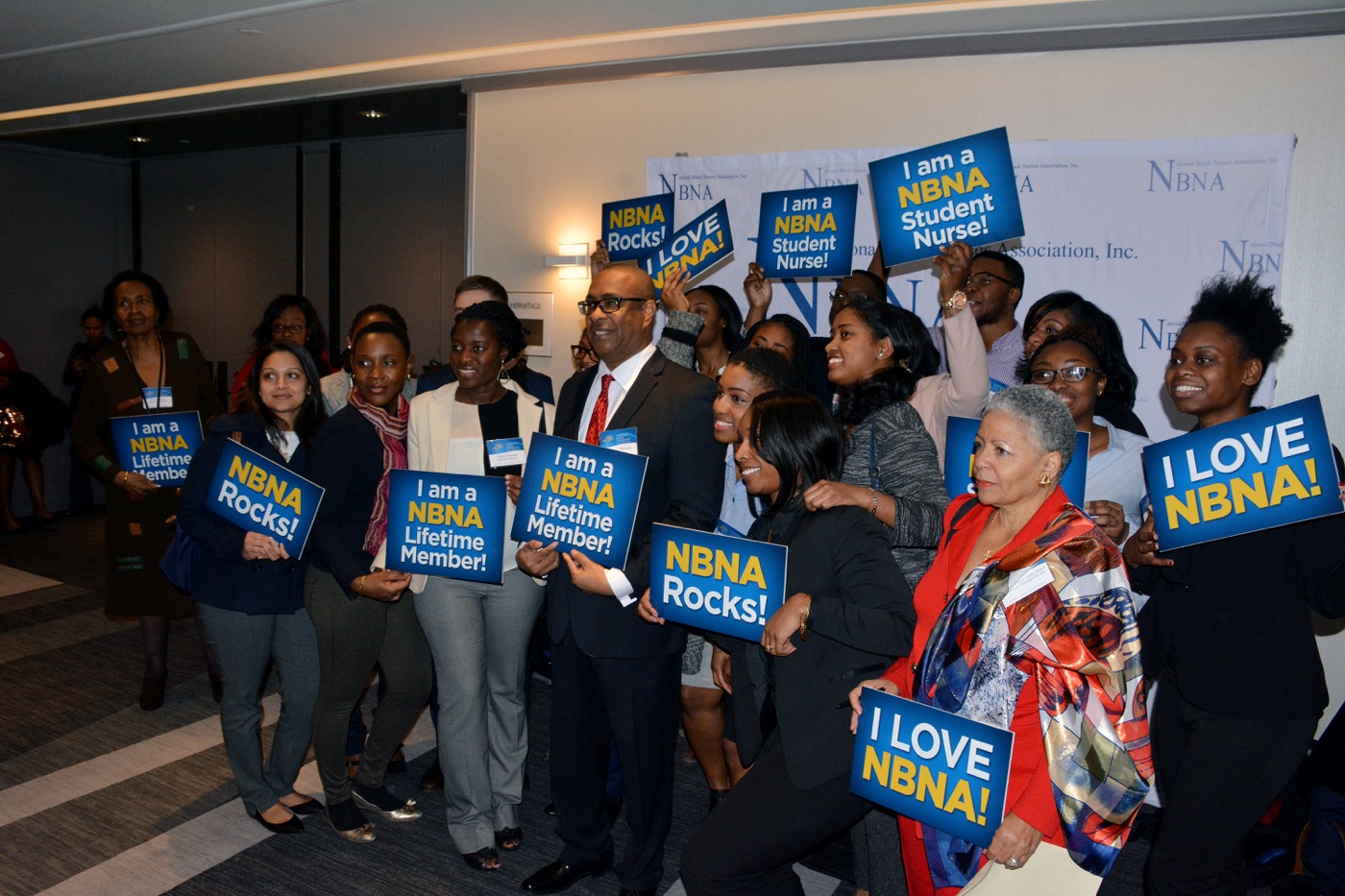 Eric Williams, president of the National Black Nurses Association, stands with lifetime members of the organization during the 29th annual NBNA Day on Capitol Hill on Feb. 2. (Roy Lewis/The Washington Informer)