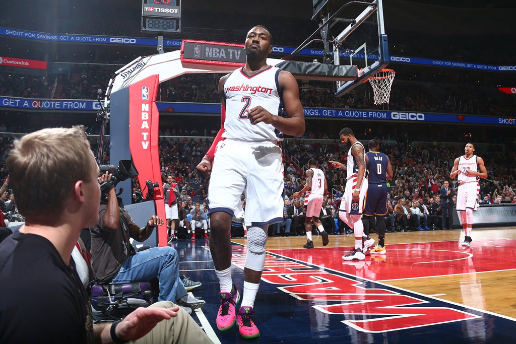 John Wall and the Washington Wizards defeated the Indiana Pacers 112-107 at Verizon Center in D.C. on Feb. 10. (Courtesy of the Washington Wizards via Twitter)