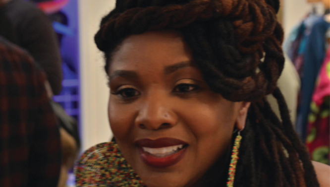 Boutique owner Anika Hobbs, the visionary behind the Black Love Experience, speaks with the WI Bridge about her involvement in the event. (Roy Lewis/The Washington Informer)