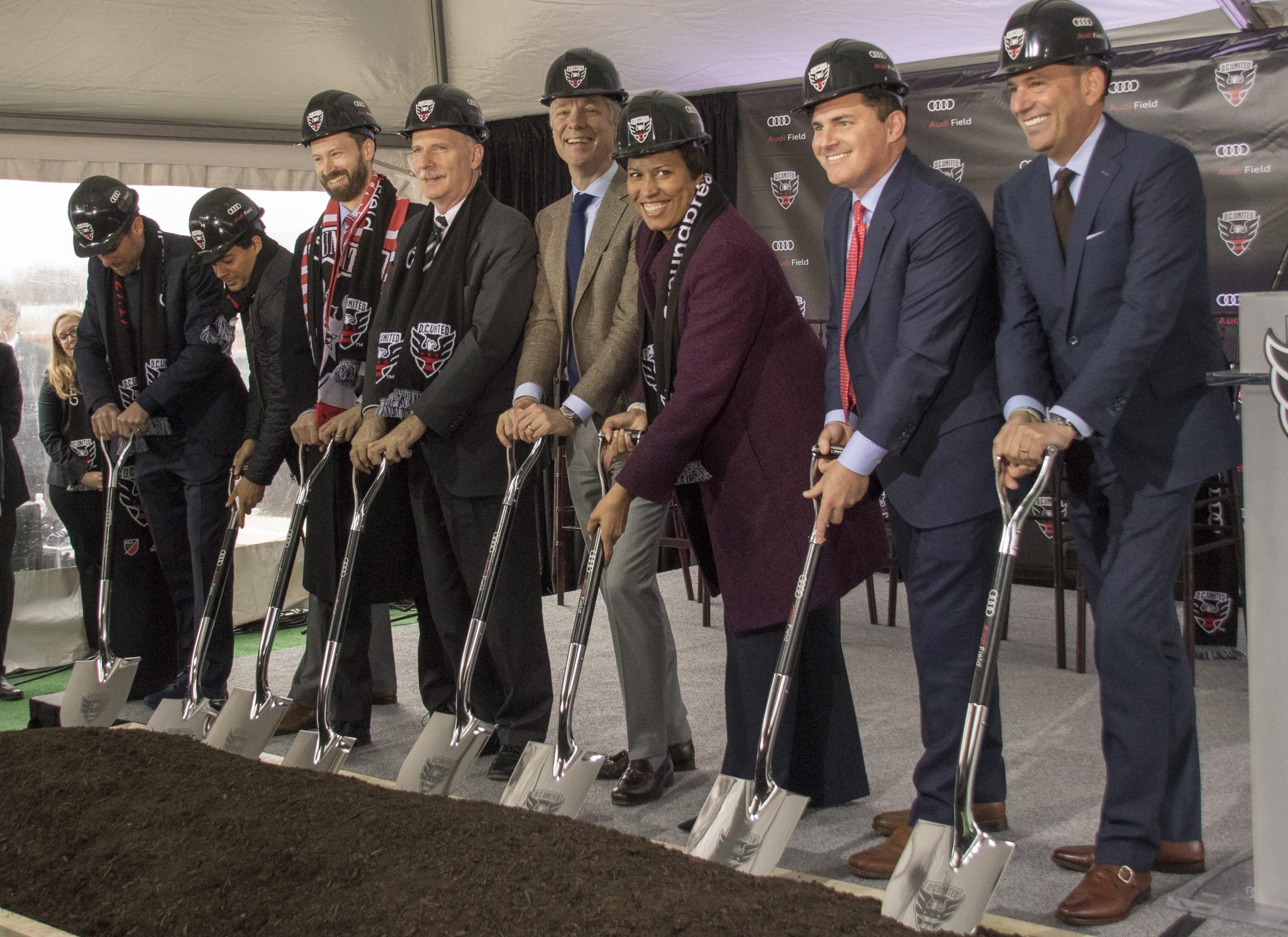 D.C. United have officially broken ground on Audi Field, a more than half-billion-dollar investment to construct a state-of-the-art soccer-specific stadium and adjoining mixed use development in the Southwest Waterfront District. (Tony Quinn)