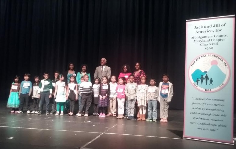 Boys and girls from across Montgomery County take the stage for the annual Jack and Jill of America Spelling Bee in Rockville on March 26. (Lauren Poteat/The Washington Informer)