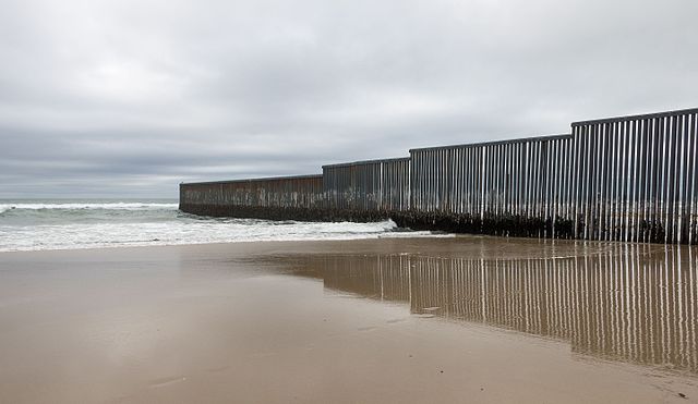 Mexico-U.S. border wall at Tijuana, Mexico (Courtesy of Tomas Castelazo via Wikimedia Commons)
