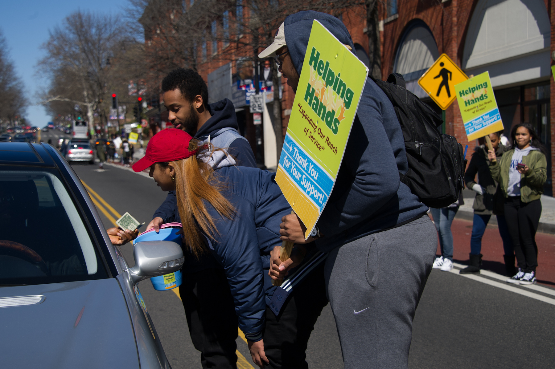 Howard University students hit the streets on Sunday, March 5 to raise money for participants in the Alternative Spring Break.