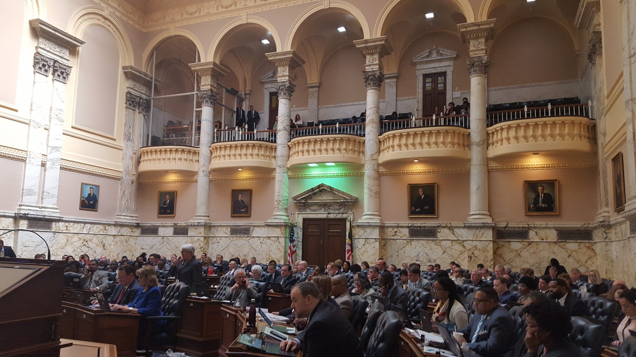 Members of the Maryland House of Delegates hold a session on April 5. (William J. Ford/The Washington Informer)