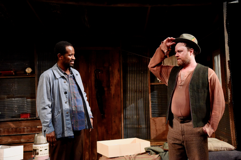 Tom Story (left) as Morris and Nathan Hinton as Zachariah in Blood Knot at Mosaic Theater Company of D.C. (Courtesy of Stan Barouh)
