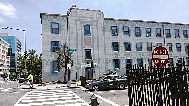 Located at 2nd and D streets in Northwest and spanning the entire block, Federal City Shelter (FCS) is the largest shelter in the country, with the capacity to house well over a thousand people. (Rachel Cain/Street Sense)