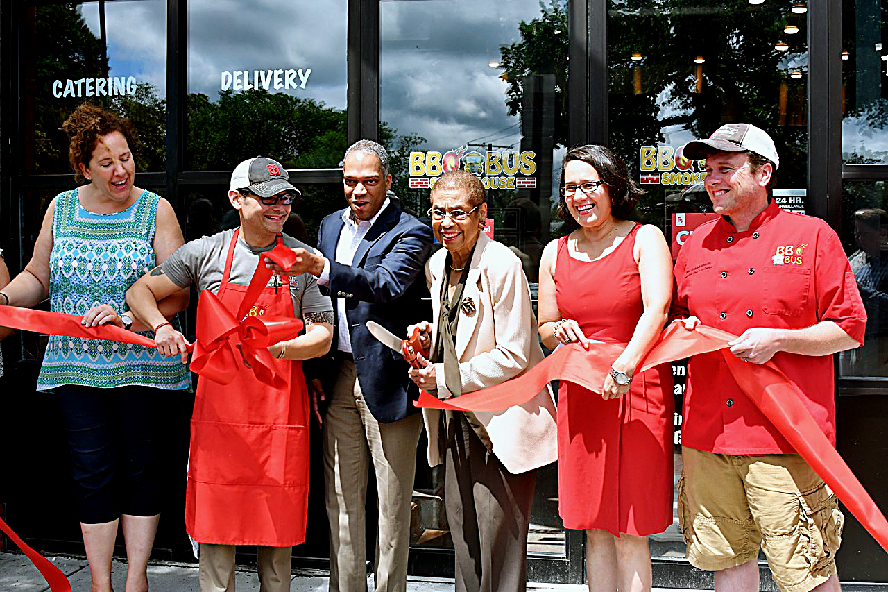 BBQ Bus opens its first brick-and-mortar location on July 7 in the Brightwood neighborhood of D.C. (Travis Riddick/The Washington Informer)