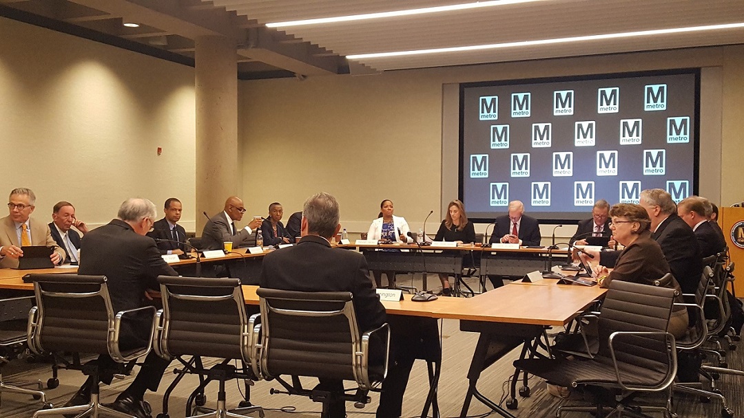 Metro's board of directors holds its weekly meeting at the transit agency's headquarters in northwest D.C. on July 27, along with two new members appointed by the Trump administration. (William J. Ford/The Washington Informer)