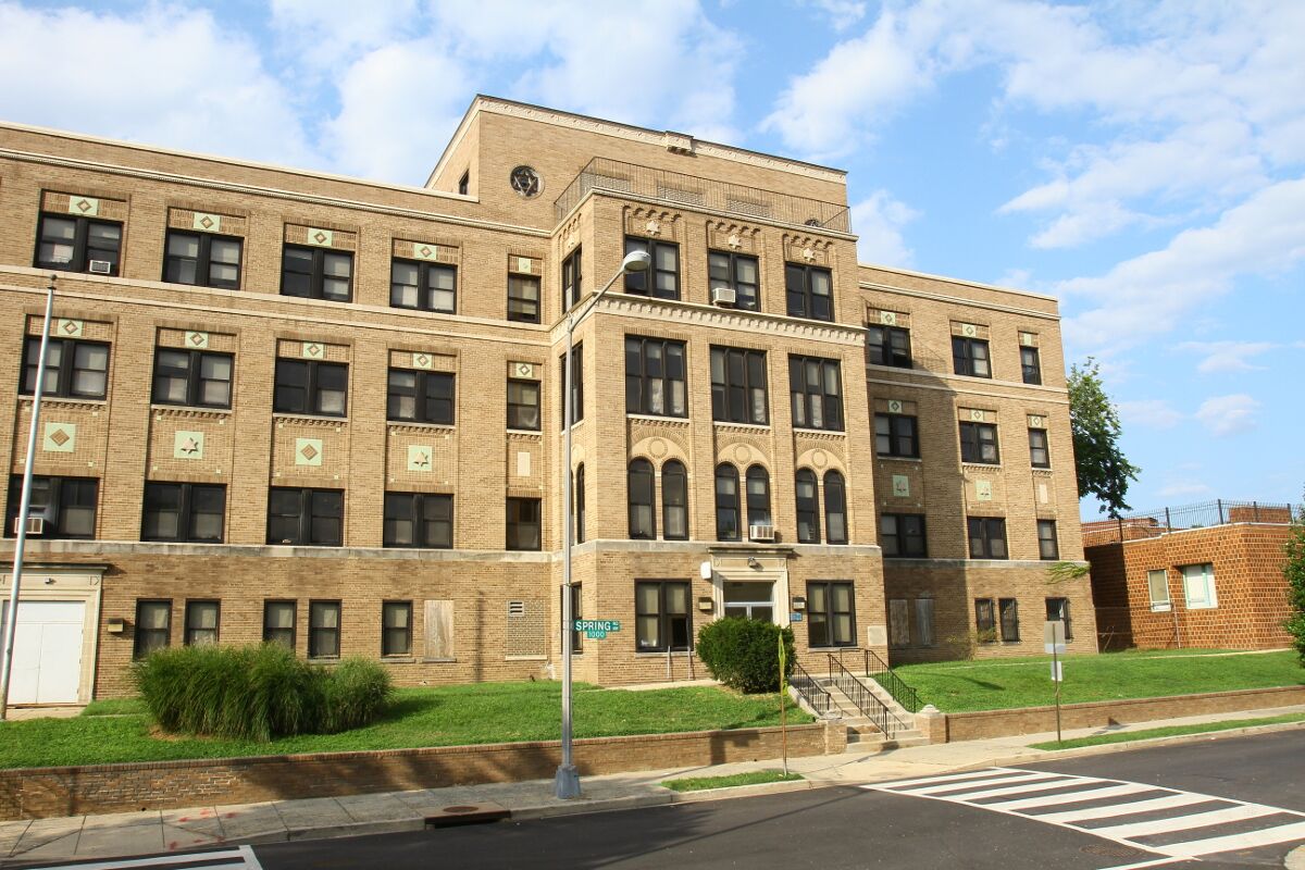 Hebrew Home, located on Spring Road in northwest D.C., spans portions of Wards 1 and 4. Now owned by the District government, its redevelopment has been the subject of several years of debate between the city government, residents and special-interests groups. (E Watson/EDI Photos)