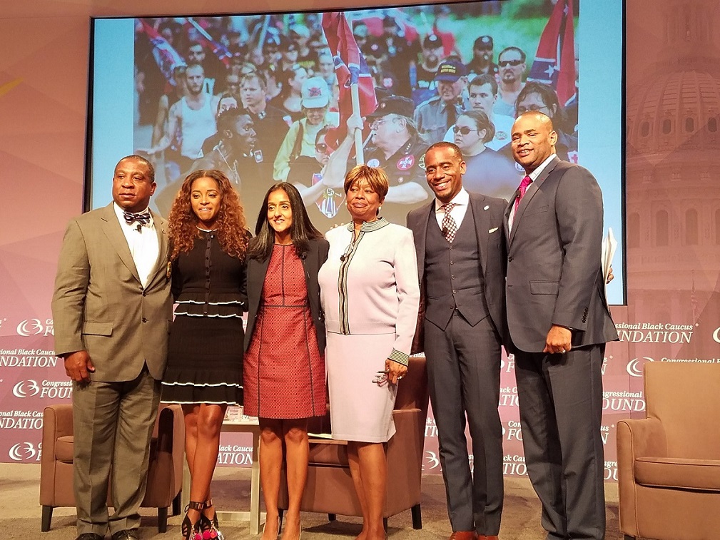 Jeff Johnson (second from right) moderates a panel on civil rights at the Congressional Black Caucus Foundation's 47th Annual Legislative Conference in northwest D.C. on Sept. 21. (William J. Ford/The Washington Informer)