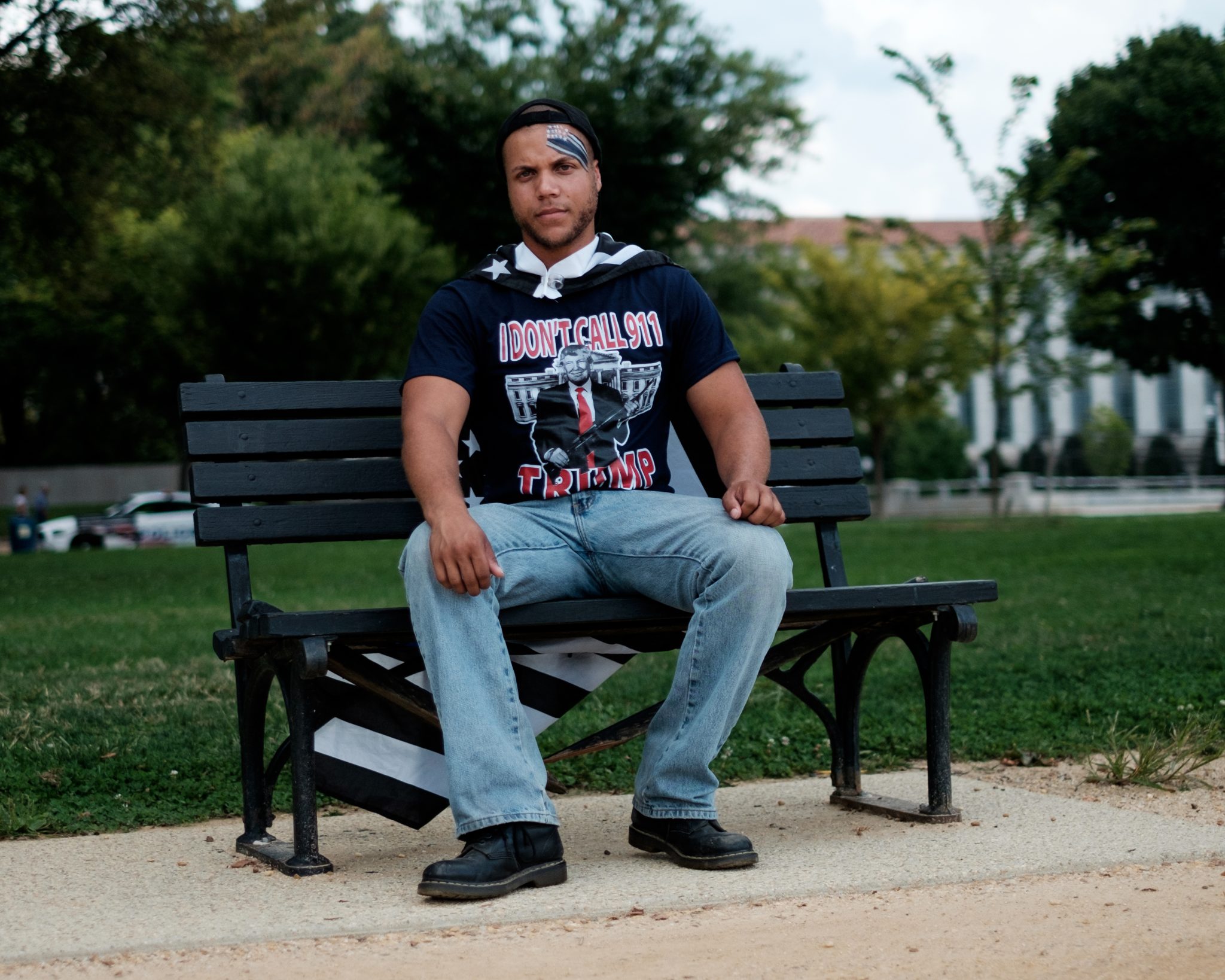 Jordan Davis, 25, traveled from Berkeley, Calif., to attend the Mother of All Rallies in D.C. on Sept. 16. (Michael McCoy/The Washington Informer)