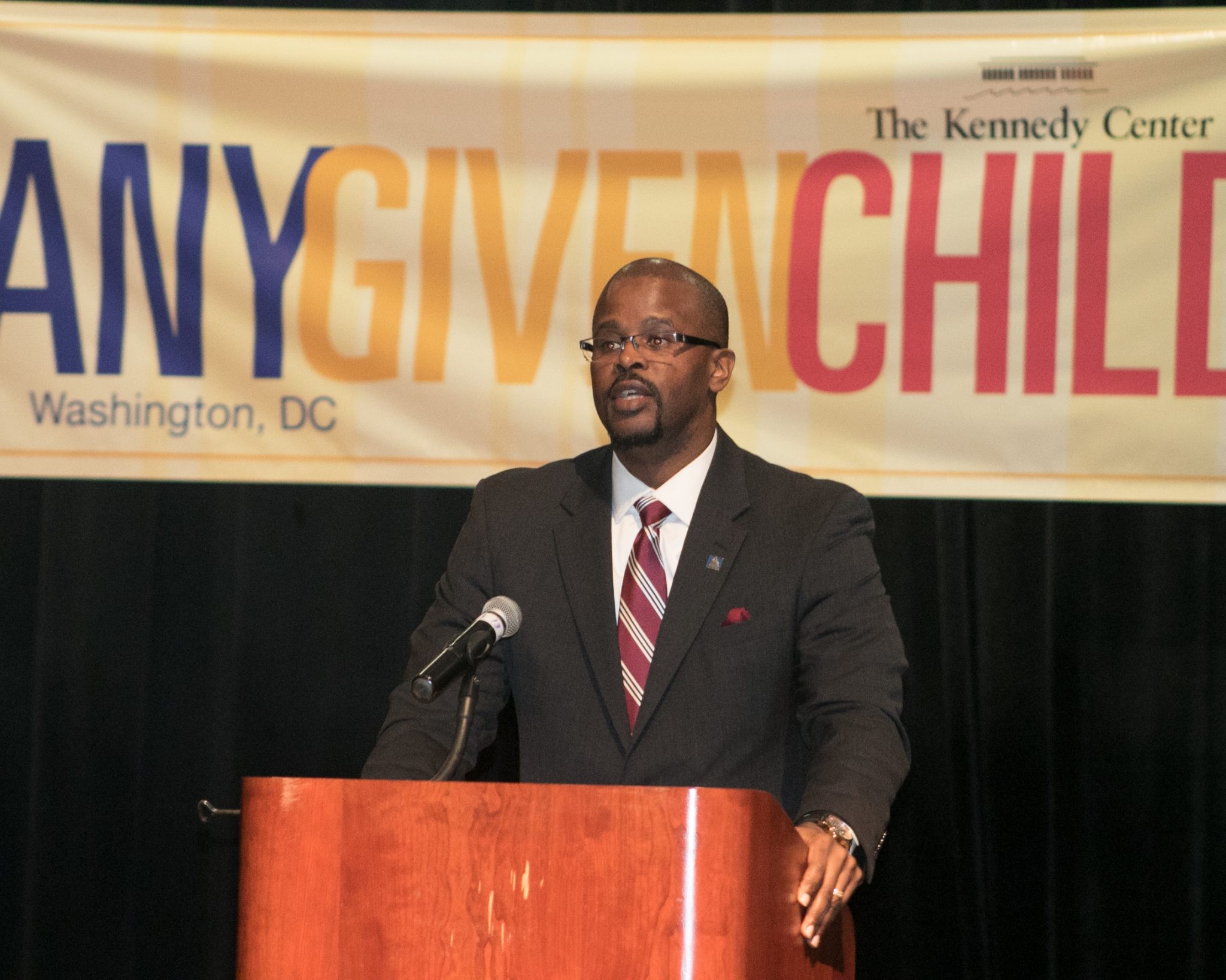 The John F. Kennedy Center for the Performing Arts, DC Arts and Humanities Education Collaborative and DCPS announce a project collaboration for students in grades K-12 during an event at the Columbia Heights Education Campus in Northwest on Sept. 29. (Shevry Lassiter/The Washington Informer)