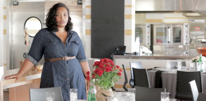 Angela "The Kitchenista" Davis at "Sunday Dinner with The Kitchenista" at Gateway DC in Southeast on Oct. 15 (Cal Hoyle)