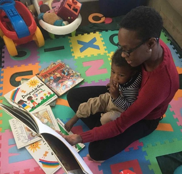 Kia Daniels said the Books from Birth program has certainly benefited her 18-month-old son, Talid, who's been receiving the books since birth. (Courtesy of Kia Daniels via Howard University News Service)