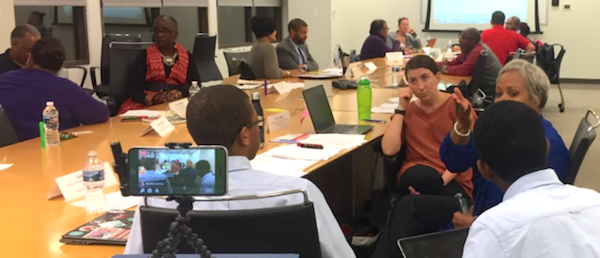 State Board of Education Task Force members hold a work session regarding D.C.'s graduation rates. (Courtesy of D.C. State Board of Education)