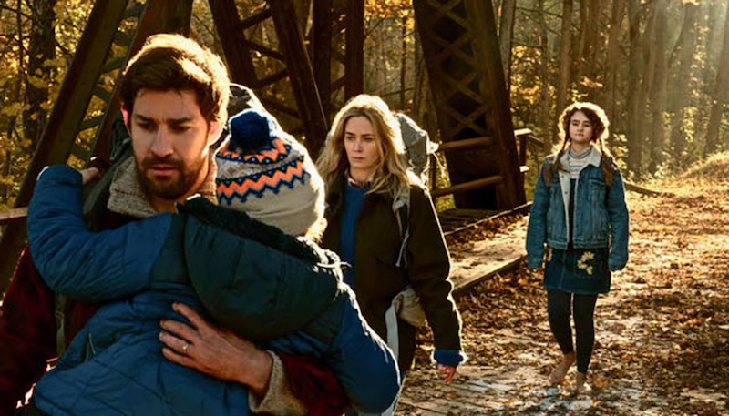 From left: John Krasinski, Noah Jupe, Emily Blunt and Millicent Simmonds star in "A Quiet Place." (Paramount Pictures)