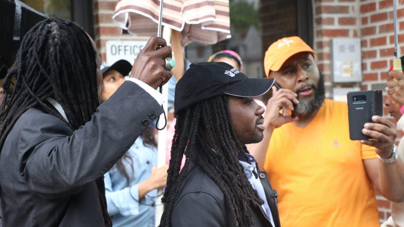 D.C. Council member Trayon White holds a press conference on MLK Avenue May 17 to discuss violence in the community after a teen's murder in Southeast. (Shevry Lassiter/The Washington Informer)